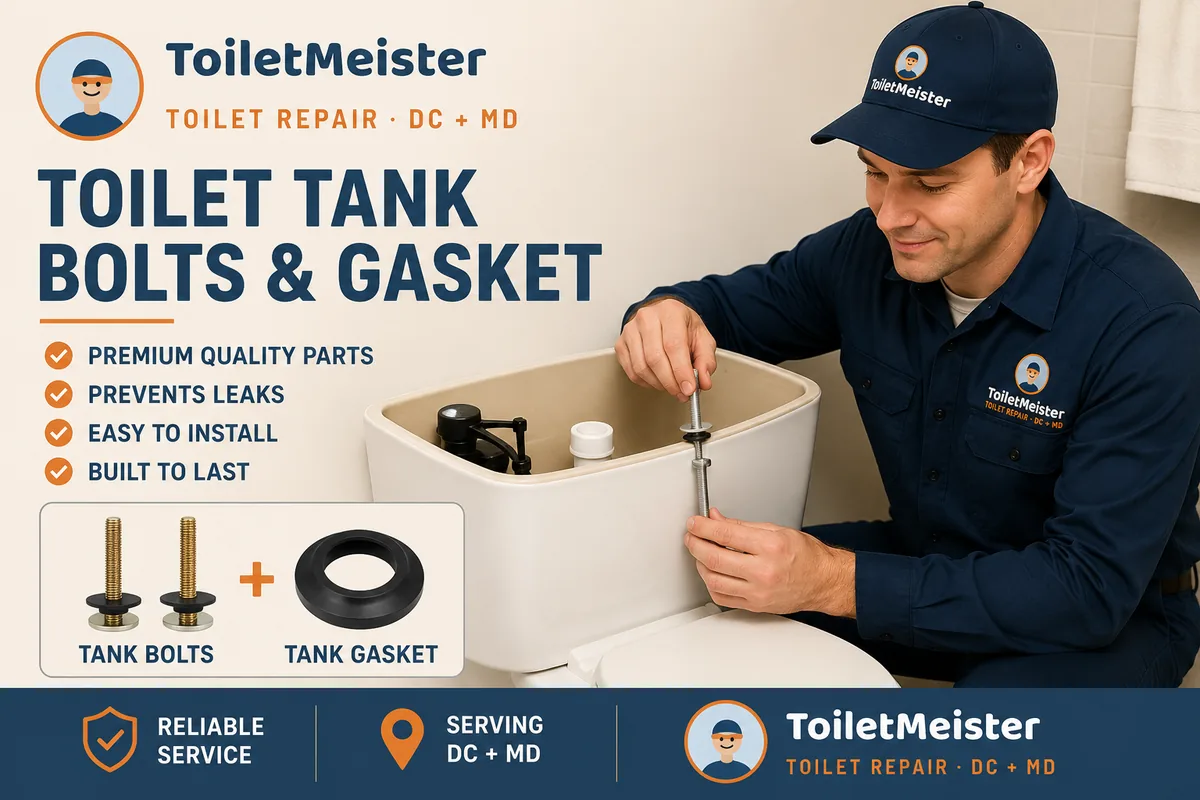 ToiletMeister toilet tank bolts and gasket replacement